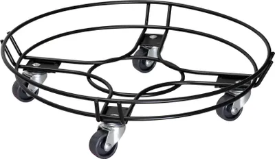 Produktbild von WAGNER Pflanzenroller BLACK EDITION Ø 38 x 9,5 cm, innen & außen, Stahl, schwarz, Randbegrenzung, Tragkraft 100 kg - 20093401