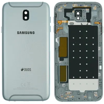 Produktbild von Samsung Galaxy J7 2017 (SM-J730F) Backcover + Kameraglas + Kleber, Silber