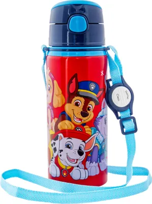 Produktbild von Kinder Trinkflasche 600ml Paw Patrol Tragegurt Aluminium Hunde Welpen