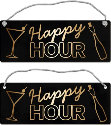 Produktbild von Happy Hour Wendeschild mit Kordel