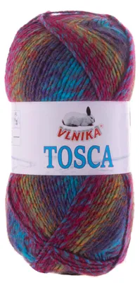 100g Strickgarn Tosca Selbstmusterend Strickwolle mehrfarbig