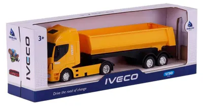Image de Camion à benne basculante Cavallino Iveco, échelle 1:30, jaune, plastique