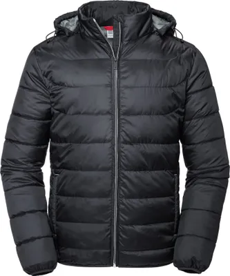 Produktbild von Russell - "Nano" Steppjacke mit Kapuze für Herren PC6509 (4XL) (Schwarz)