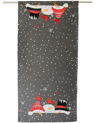 Immagine prodotto di Runner da tavola ALICIA pupazzi di neve ricamo poliestere grigio 40 x 85 cm