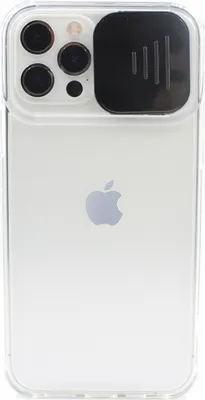 The back of a clear phone case on a white background, showing the camera module.