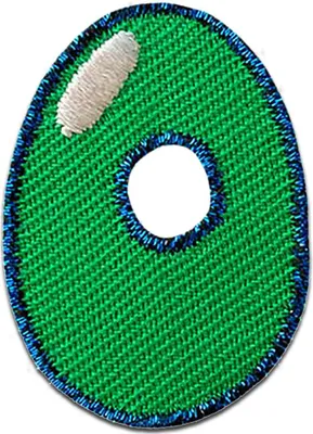 Produktbild von Zahl 0 - 2.4 x 3.3 cm: Zahl/Ziffer Bunt - Aufnäher, Bügelbild, Aufbügler, Applikationen, Patches, Flicken, Zum Aufbügeln
