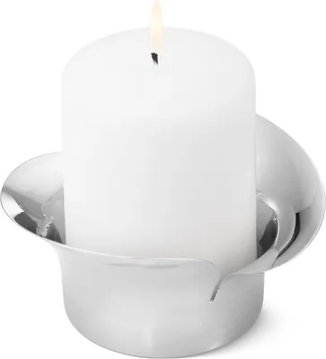 Produktbild von Georg Jensen BLOOM PILLAR CANDLEHOLDER, STAINLESS STEEL, MIRROR 10019639