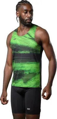 Image de T-shirt sans manches 42k Running Apex Vert M Vert M