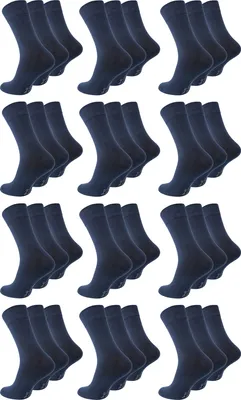Produktbild von Paolo Renzo Business-Socken 36 Paar - Anzugssocken - Größe 39/42 - Marineblau