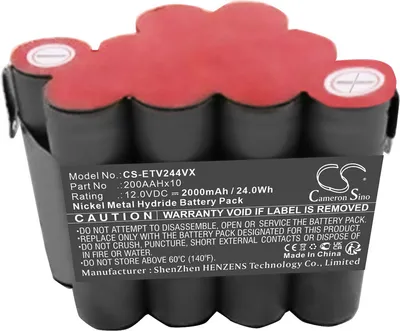 Produktbild von Akku für Eta 2442 90000, 2442 Verto und andere, 2000 mAh, Li-Ion