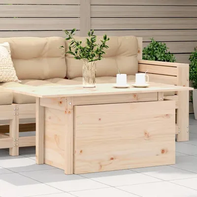 Produktbild von Design Gartentisch 100x50x75 cm Massivholz Kiefer, Gartentische 2024 Neu