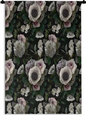 Produktbild von MuchoWow® Wandteppich Wandbehang Blumen - Anemone - Rosa 60x90 cm Tapisserie Dekoration Wandtuch - Foto-Teppich - Abwaschbar