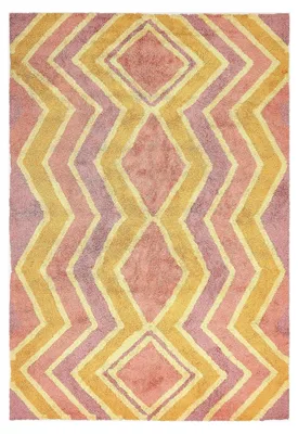 Produktbild von Teppich aus Baumwolle mit buntem Muster 140 x 200 cm Boho Canakkale
