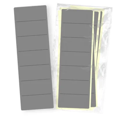 Produktbild von itenga 10x Ordneretikett Grau Rückenetikett vollflächig zum Aufkleben 6,0 x 19,0 cm aus Haftpapier