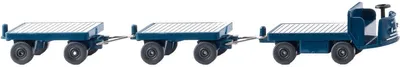 Obrázok produktu pre Wiking 116004 H0 Model stavebného vozidla elektrický kamión s prívesmi modrý v mierke 1:87