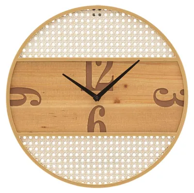 Image de Mauro Ferretti horloge murale Fuji Ø 50x3,5 cm naturel