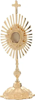 Produktbild von 1626 Reliquiar Reliquie Monstranz Hausaltar Vergoldet Rund 38,5cm Neu