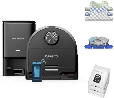 Produktbild von Rowenta X-Plorer RR9695, Beutellos, Schwarz, D-Form, Staubbeutel, Ladend, Purification, 65 dB
