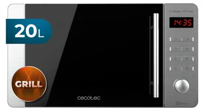 Produktbild von Cecotec ProClean 5110 Inox, Arbeitsplatte, Grill-Mikrowelle, 20 l, 700 W, Eingebautes Display, LED