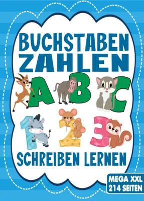 Produktbild von Buchstaben & Zahlen Schreiben - Das Tier Lernheft für Kinder ab 4 Jahren