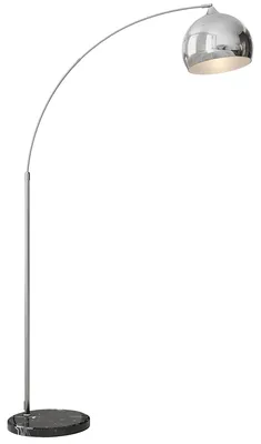 Immagine prodotto di Lampada da Terra Design Vintage Asta Regolabile con Attacco E27 Struttura in Metallo e Base in Marmo Argento