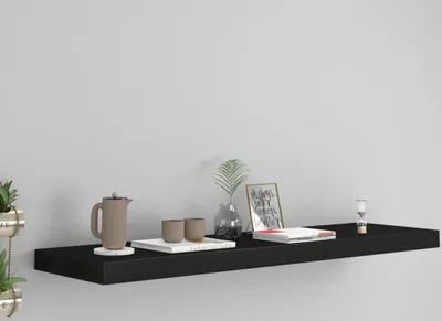 Produktbild von Maison Exclusive - Schweberegal Schwarz 90x23,5x3,8 cm MDF