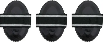 Produktbild von Striegel für Pferde 3 Stk. Schwarz Stahl
