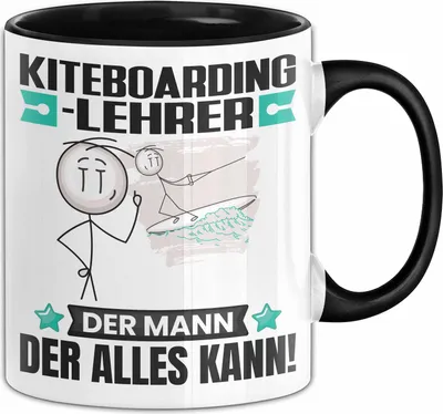 Produktbild von Kiteboarding-Lehrer Tasse Geschenk für Kiteboarding-Lehrer Der Mann Der Alles Kann Geschenkidee zum Geburtstag (Schwarz)