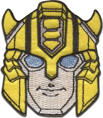 Obrázok produktu pre Hasbro © Transformers Bumblebee head - nášivka, nažehľovacia, nášivky, nášivky, veľkosť: 5,5 x 6,3 cm