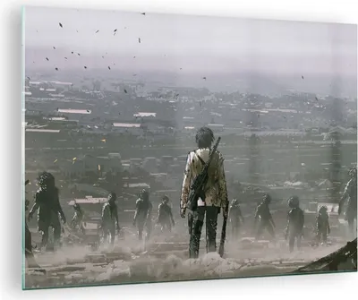 Produktbild von Bilder auf glas - Fantasie Krieg - 70x50cm - Glasbilder - Wandbilder - Kunstdruck - zum Aufhängen bereit - Wanddekoration aus Glas - Glas Bilder - Wandbild auf Glas - Einteilig - GAA70x50-4101