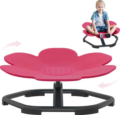 Produktbild von TRMLBE Kinder Karussell Drehstuhl für Sensorischer Autismus Training Balance Board Sensorik Spielzeug Koordination & Gleichgewicht, für ab 3-9 Jahren (Rosa)