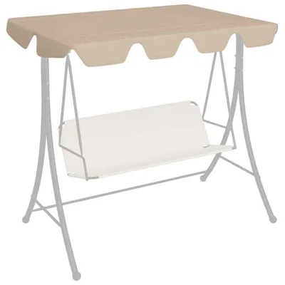 Produktbild von Ersatzdach Hollywoodschaukel Dachbezug Gartenschaukel Sonnenschutzdach Austauschdach Ersatzbezug für 2 und 3 Sitzer Gartenmöbel Beige 210 x 146 cm