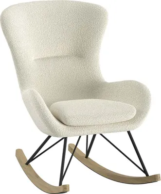 Produktbild von VIPACK - Comfortabler Schaukelstuhl, Bezug Bouclé Beige