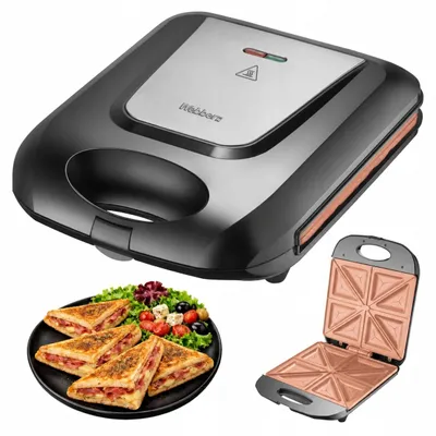 Obrázek produktu pro Toaster Na Sendviče Toster Webber Arvion Sr7 1400 W, Keramický, Nerezový, Na 8 Sendvičů