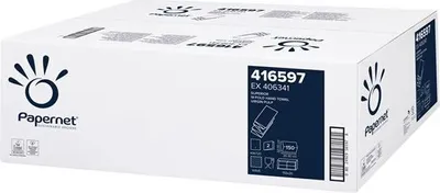 Obrázok produktu pre Skl. Pap.uteráky Papernet - 2vrstvové, biele, 20x150 ks