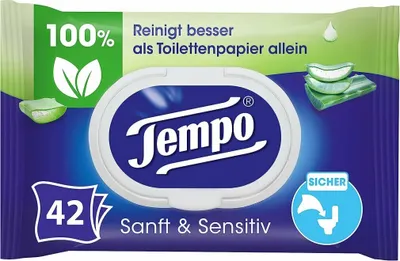 Obrázek produktu pro Vlhčené ubrousky Tempo Gentle & Sensitive 42 ubrousků