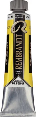 Image de Rembrandt peinture à l'huile tube 40 ml permanent jaune citron 254