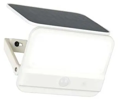 Image de Applique murale solaire à LED, blanche, capteur crépusculaire, IP44, L 14,5 cm