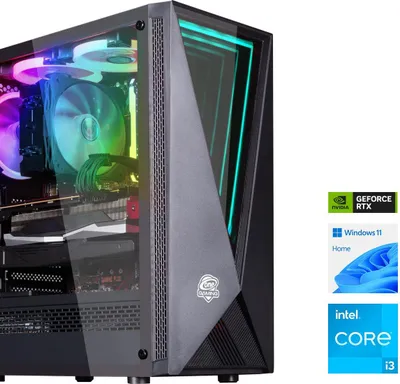 Produktbild von MP ONE GAMING PC 07 - Core i3-12100F - RTX 3050 - 1 TB NVMe - 16GB RAM - Win11