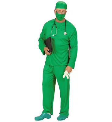 Produktbild von Kostüm Chirurg Arzt Doktor grün Fasching M - 50/52
