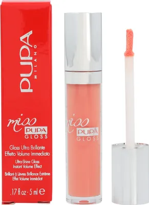 Produktbild von PUPA Milano Miss Pupa Gloss, Pink, Tender Apricot, Feuchtigkeitsspendend, Nährend, Aufpolsterung, Glättend, Volumengebend, Hyaluronsäure, Paraben, 24 Monat( e)