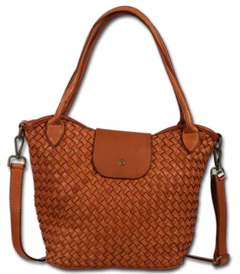 Immagine prodotto di Borsa a tracolla, color marrone, in pelle, modello "Florence", per donna, dimensioni 12x38x25 cm, codice prodotto D3OTF862C5