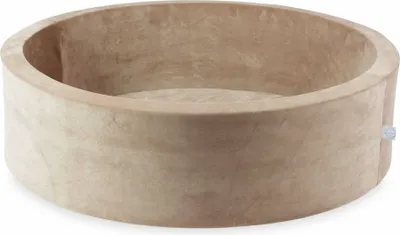 Image de Piscine à balles 110x30 Velours doux beige foncé - Sans balles / Sans balles