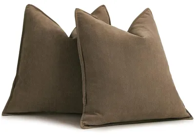 Produktbild von Dekokissenbezug Kissenbezug Zierkissenbezug - 2er Set - 50 x 50 cm - Chenille - Weich