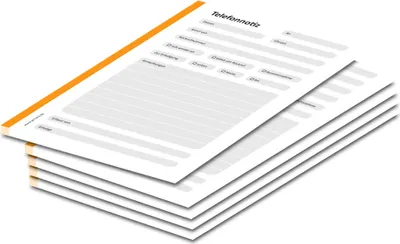 Produktbild von PRICARO Telefonnotizblock, A6, orange, 5 Stück