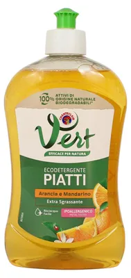 Produktbild von Vert Piatti Arancia e Mandarino Geschirrspülmittel 500ml - ChanteClar