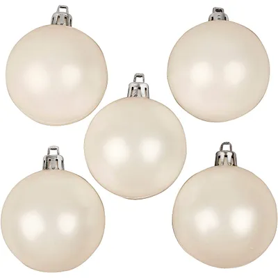 Produktbild von Creativ Company Weihnachtskugeln, D 6 cm, weiß, Perlmutt, 20 Stück 1 Box