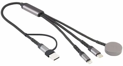 Image de Câble USB-A / USB-C vers Lightning / USB-C / Apple Watch - 35 cm