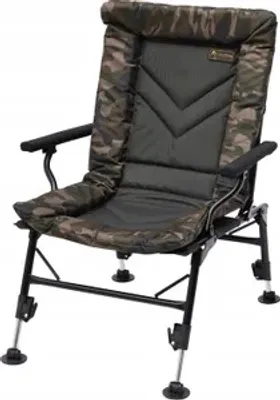 Obrázok produktu pre Rybárske kreslo s podrúčkami kempingové kreslo kaprár kaprárske kreslo do 140