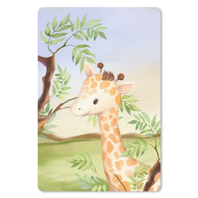 Produktbild von MuchoWow® Mauspad Mousepad Dschungel - Giraffe - Tiere 18x27 cm - Mousepads - Maus Mat - Pad - Mausunterlage